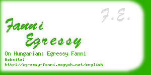 fanni egressy business card